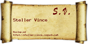 Steller Vince névjegykártya